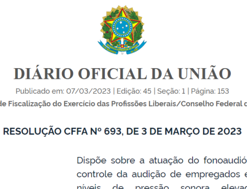 Resolução CFFA – 693, 03/03/2023 – Fonoaudiologia