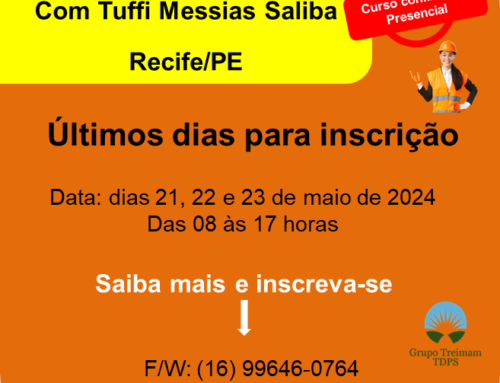Curso de Higiene Ocupacional – Presencial – Recife – maio/2024        C O N F I R M A D O